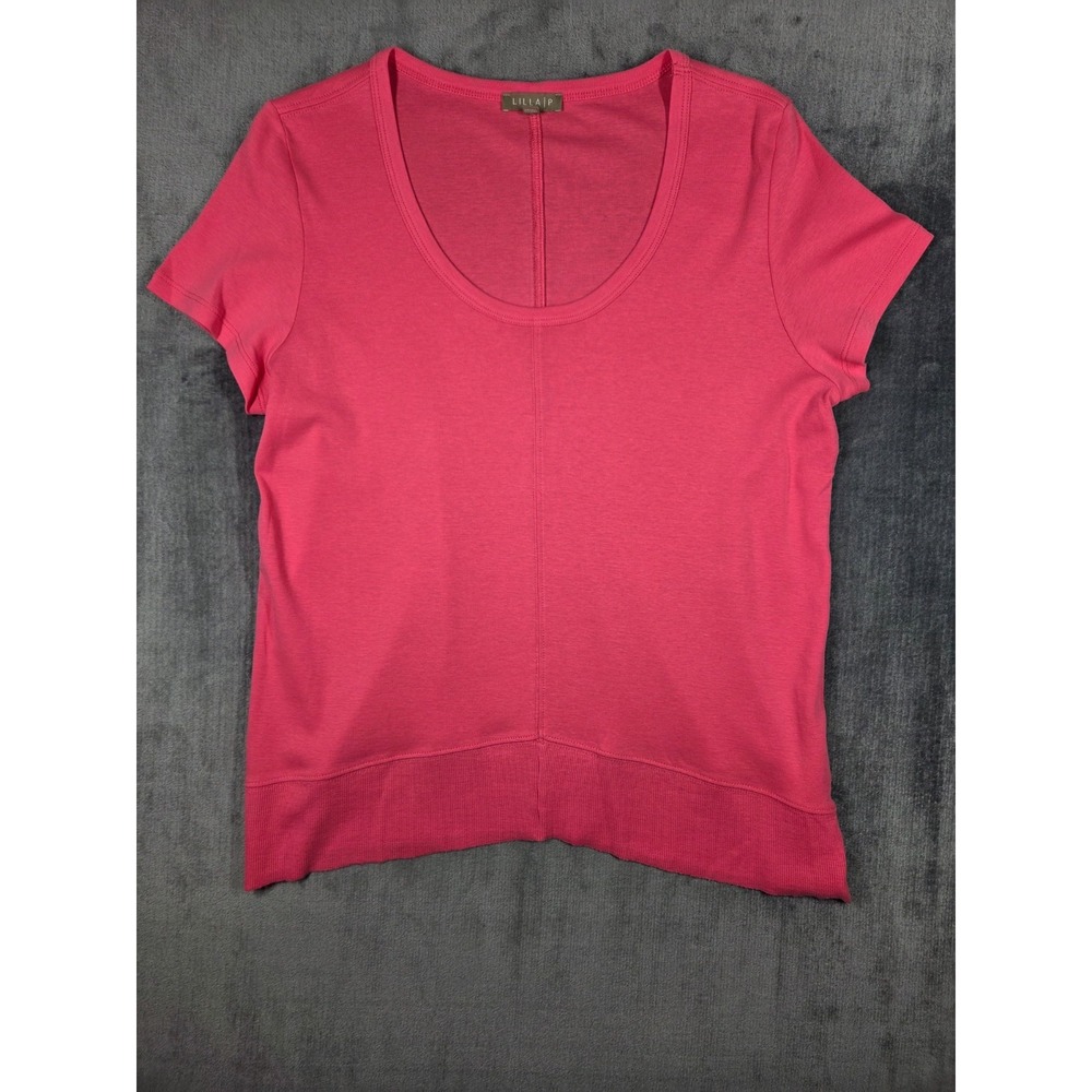 Lilla P T-shirt Top Womens Size M Pink Watermelon 100% Pima Cotton Casual Boho